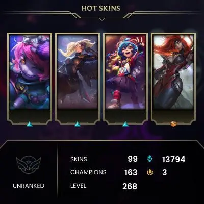 LA1 | 96 Skins | 170 Champions | Riot Kayle