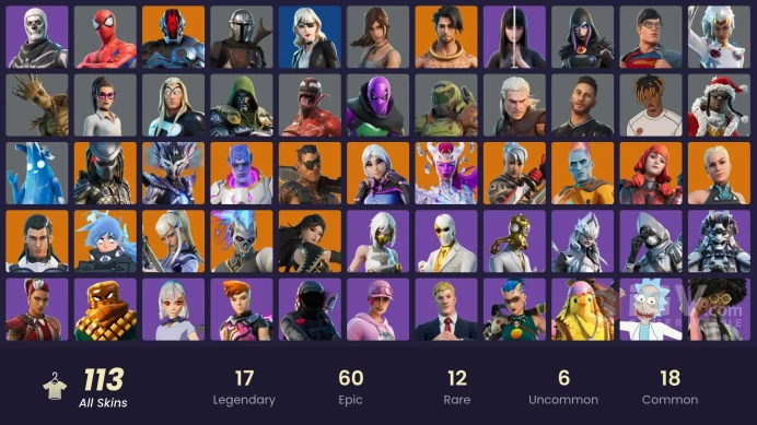 PC/PSN/XBOX/113 SKIN/Fixer/Ronin/Nezumi/Daigo/Eren Jaeger/Spider-Man/Skull Trooper/FULL ACCESS/