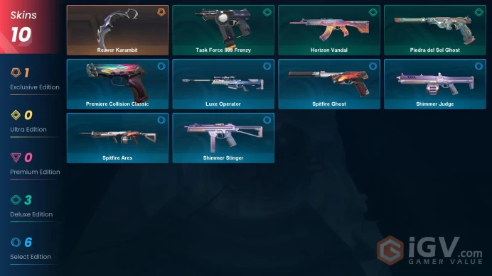 EU SERVER/REAVER KARAMBIT(RARE)/FULL ACCESS/350 VP/REYNA-NEON/