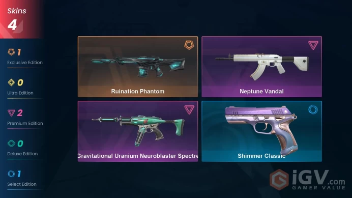 NA Ruination Phantom + Neptune Vandal | Ranked Ready | you can change email | Full Data