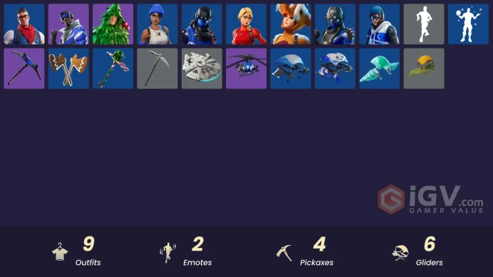 9 skins | Blue Team Leader | Carbon Commando | Point Patroller | Trilogy | Blue Striker | Prodigy | Lt. Evergreen |