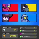 ◆62 BRAWLERS◆31k TROPHIES◆6 LEGENDARY◆MAX RANK [3]◆2 HYPERCHARGE◆4 MAX POWER◆BT22