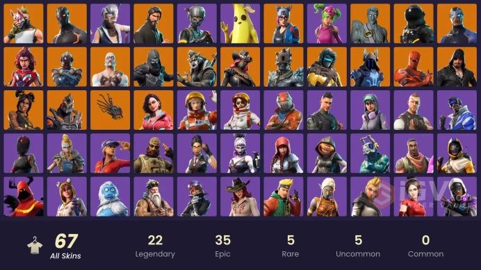 PC-PSN-XBOX 67 SKIN/Merry Mint AxE/The ReapeR/Omega/Elite Agent/Take The L/Mako/OG ACC/FULL ACCESS/