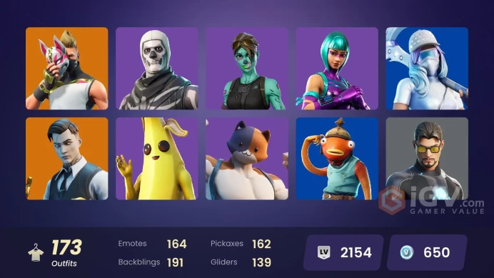 [PC/XBOX] 173 skins | OG STW |Wonder  | Karas (World Cup) | Gold Midas | Gold Brutus |  Indigo | Renegade Agent | Prisoner | 650 VB