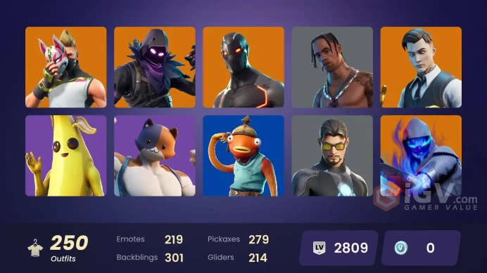 [PC/XBOX] 250 Skins | OG STV | Blue Team Leader | Travis Scott | Astro Jack | Golden Brute | Golden Midas |  | Nimble Patrolman | 0 WB