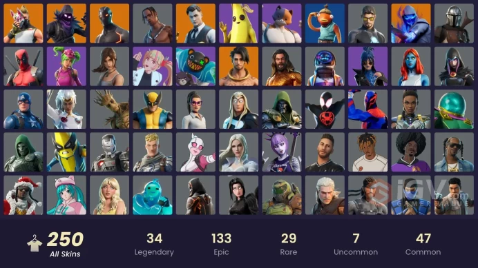 [PC/XBOX] 250 Skins | OG STV | Blue Team Leader | Travis Scott | Astro Jack | Golden Brute | Golden Midas |  | Nimble Patrolman | 0 WB