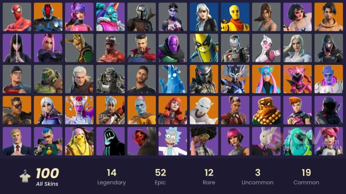 [PC/PSN/XBOX] 100 Skins | Laugh It Up | Dutch | Rust | Geralt of Rivia | The Burning Wolf | Evie | Massai | Underworld Desdemona |