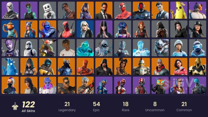 【FULL ACCESS】122 SKINS ⮞ IKONIK ⮞ TRAVIS SCOTT ⮞ GLOW ⮞ Astro Jack ⮞ Gold Midas ⮞ Gold Meowscles ⮞ Gold Brutus ⮞ Sofia ⮞ 625 VB