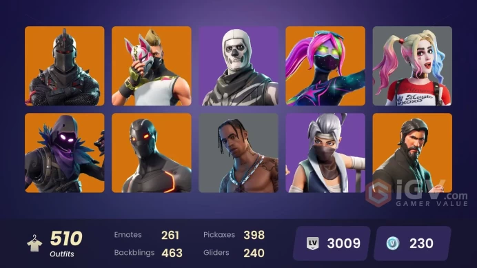 [PC/PSN/XBOX] FA 509 skins | Black Knight | Travis Scott | Polo Prodigy | Leviathan Axe | Merry Mint Axe | The Reaper  Blue Squire Royale Knight