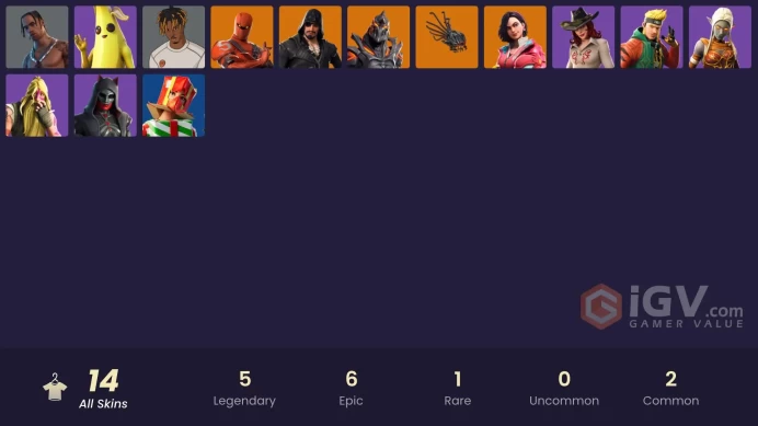 FA 14 skins | Travis Scott | Ruin | Blackheart | Rox | Sentinel | Hybrid | Ember | Sidewinder | Felina | Peely | Master Key | 150 VB