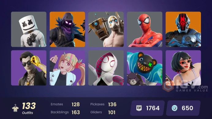 [PC/XBOX/PSN] Full 133 skins | Psycho Bandit | Rogue Agent | Raven | Nezumi | Joltara | Zeus | Omegarok | Hades | Torin | The Ageless | Mizuki