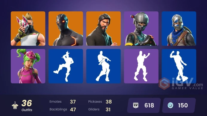 [PC/PSN/XBOX] FA 35 skins | The Reaper | Blue Squire | Royale Knight | Elite Agent | Take The L | Rogue Agent | Leviathan | Sky Stalker | 150 VB