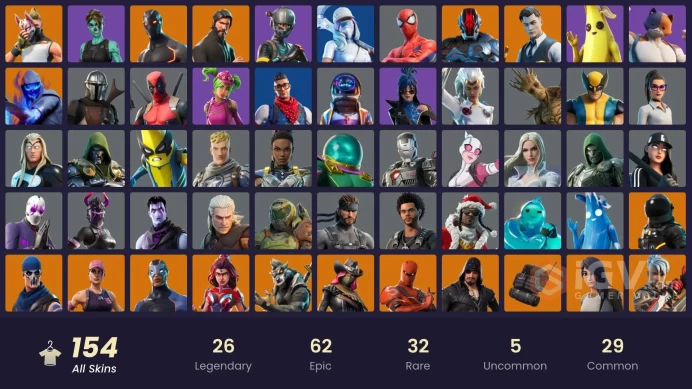 [PC/PSN/XBOX] FA 154 skins | The Reaper | OG STW | Elite Agent | Blue Team Leader | Astro Jack | Take The L | Vivi Chroma | Cloud Striker