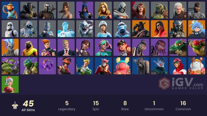 [PC/PSN/XBOX] 50 VB] 45 SKINS: JOLTARA / NEZUMI / DEADFIRE / RENZO THE DESTROYER / PREDATOR / MANDALORIAN / IMPERIAL STORMTROOPER