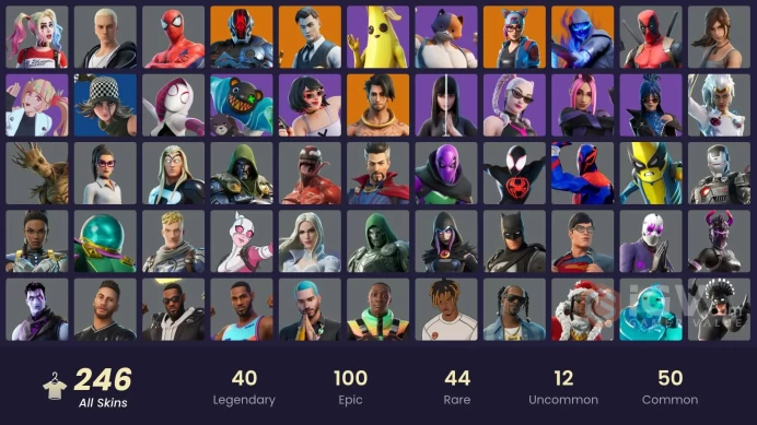 [PC/PSN/XBOX] 246 skins | Gold Brutus | Gold Midas | Lina Scorch | Carbon Commando | Championship Aura | Blue Striker | Katalina | 550 VB