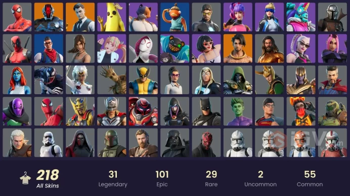 [PC/XBOX/PSN] 218 skins | Neo Versa | Blue Team Leader | Gold Brutus | Gold Midas | Carbon Commando | Point Patroller | 450 VB