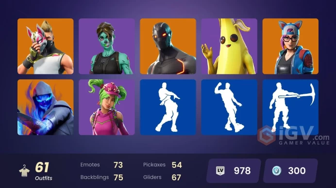  [PC/PSN/XBOX/NINTENDO] 61 skins | Aura | Ghoul Trooper | Peely | Omega | Rust Bucket | Noir | Lynx (Stage 4 - No Ponytail) |300 VB   ZAK508 