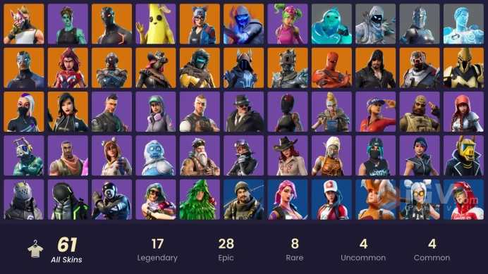  [PC/PSN/XBOX/NINTENDO] 61 skins | Aura | Ghoul Trooper | Peely | Omega | Rust Bucket | Noir | Lynx (Stage 4 - No Ponytail) |300 VB   ZAK508 