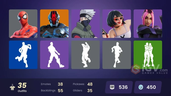  [PC/XBOX/NINTENDO]   35 skins | Kakashi Hatake | Ronin (Cape) | The Origin (On Point) | The Imagined (Combat Elite) || 450 VB    ZAK507   