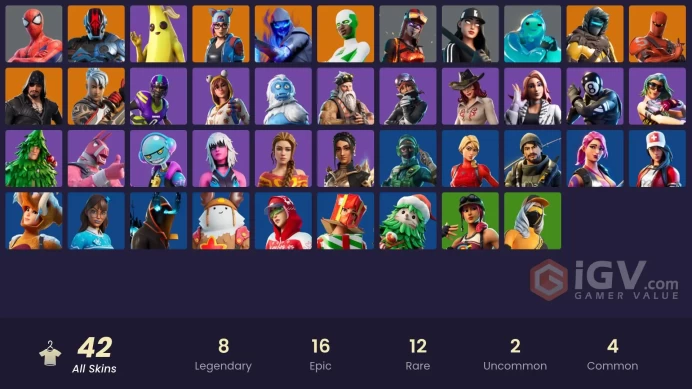  [PC/PSN/XBOX/NINTENDO]  42 skins | Peely | Harley Hitter | Rush | Ronin (Cape) | Lynx (Stage 4 - No Ponytail) | Zenith (Stage 4) 550 VB  ZAK509