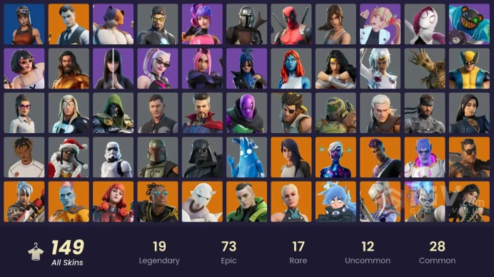 [PC/PSN/XBOX] 149 skins | Renegade Raider | Subzero Cryptic | Recon Champion | Championship Aura | Eddie Brock | Lina Scorch