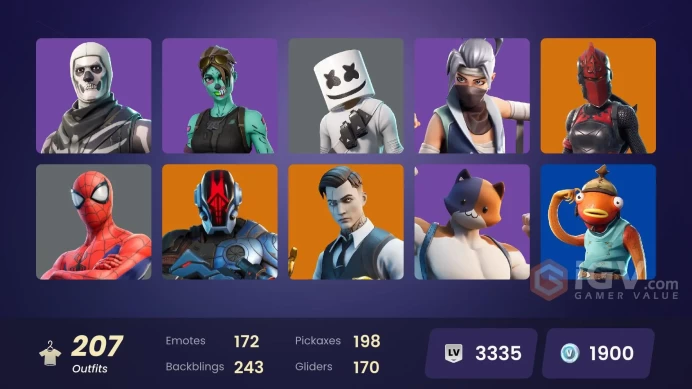 [PC/PSN/XBOX] 207 skins | Gold Midas | Gear Specialist Maya | Red Knight | Joey | Zeus | Optimus Prime | Kymera | The Foundation | 1850 VB