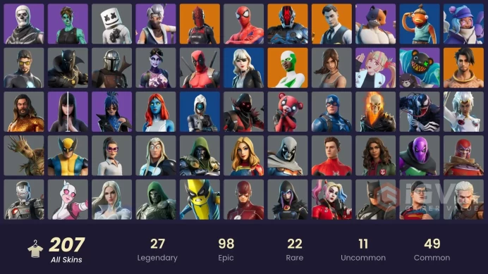 [PC/PSN/XBOX] 207 skins | Gold Midas | Gear Specialist Maya | Red Knight | Joey | Zeus | Optimus Prime | Kymera | The Foundation | 1850 VB