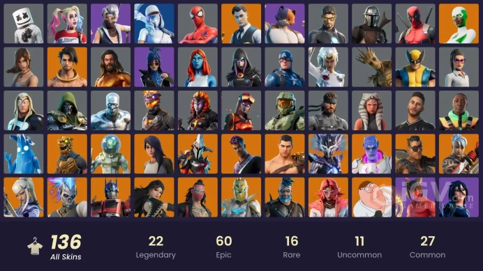 [PC/PSN/XBOX] 136 skins | Leviathan Axe | Gold Brutus | Gold Midas | Gear Specialist Maya | Valeria | Omegarok | Raz | Spectra Knight | Menace