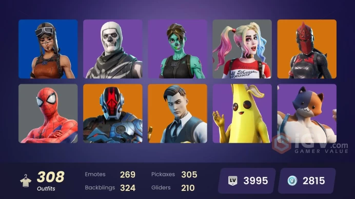 [PC/PSN/XBOX] 308 skins | Leviathan Axe | OG STW | Raider's Revenge | Gold Meowscles | Gold Brutus | Gold TNTina | Gold Midas | 2815 VB