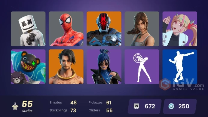  [PC/PSN/NINTENDO]   55 skins | Aura | Lara Croft | Paradigm (Aurelian) | Ronin (Cape) | The Foundation (Helmet Off) |250 VB    ZAK515      
