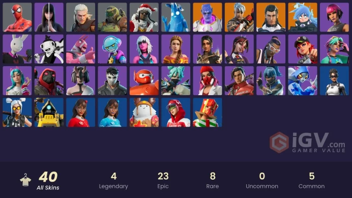  [PC/XBOX/NINTENDO]   40 skins | Ice Breaker | Katalina | Ronin (Cape) | Ascension Nezumi | The Ageless Champion Head (Droopy 1100 VB   ZAK518  