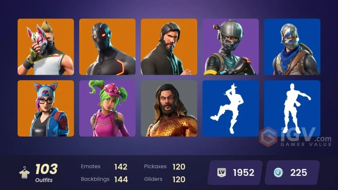 [PC/XBOX] 103 skins | Floss | Merry Mint Axe | The Reaper | Blue Squire | Royale Knight | OG STW | Elite Agent | Mako | Take The L | 320 VB