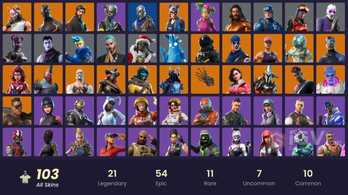[PC/XBOX] 103 skins | Floss | Merry Mint Axe | The Reaper | Blue Squire | Royale Knight | OG STW | Elite Agent | Mako | Take The L | 320 VB