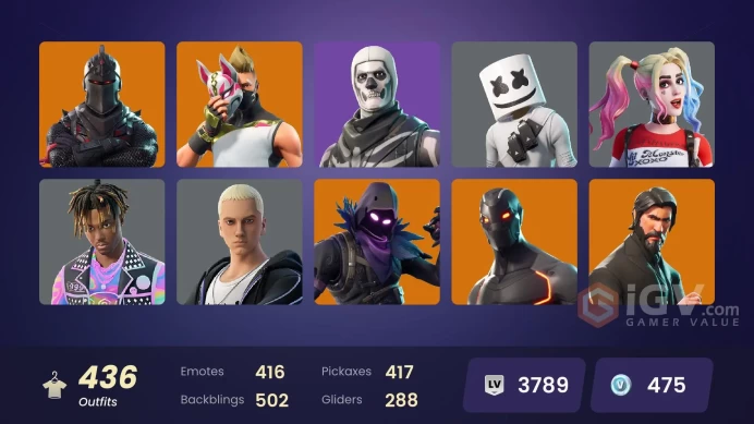 (PC/XBOX) 225 VB) 434 SKINS / OG SKULL TROOPER / BLACK KNIGHT / SPARKLE SPECIALIST / THE REAPER / BLUE SQUIRE / ROYALE KNIGHT / ELITE AGENT /