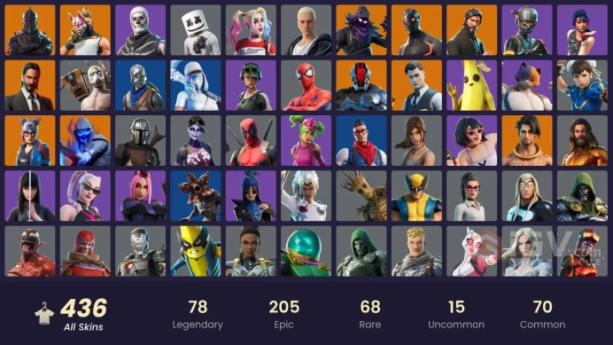 (PC/XBOX) 225 VB) 434 SKINS / OG SKULL TROOPER / BLACK KNIGHT / SPARKLE SPECIALIST / THE REAPER / BLUE SQUIRE / ROYALE KNIGHT / ELITE AGENT /