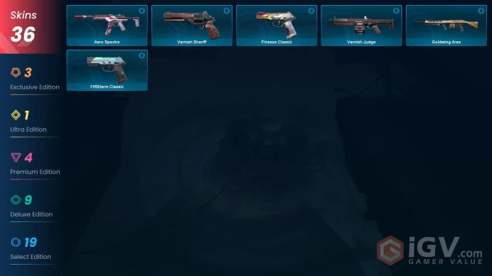 36 Skins | Arcane Sheriff | Elderflame Vandal | Prime Spectre | Oni Phantom | Magepunk Ares | Prime//2.0 Phantom | FULL ACCESS