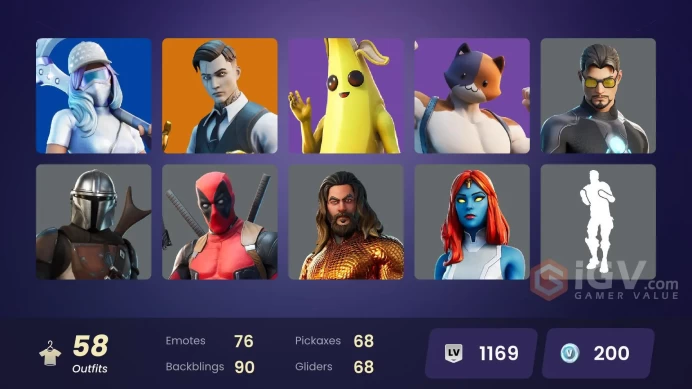 PC/PSN/XBOX/NInTENDO] 58 skins | Tony Stark | Peely | Star Wand | Mandalorian | Gold Midas | Gold Brutus | Blackheart (Stage 8)200 VB  ZAK501  