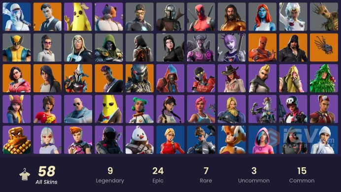 PC/PSN/XBOX/NInTENDO] 58 skins | Tony Stark | Peely | Star Wand | Mandalorian | Gold Midas | Gold Brutus | Blackheart (Stage 8)200 VB  ZAK501  