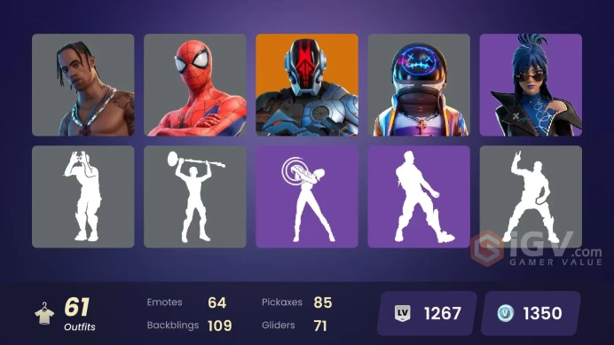 [PC/XBOX] 52 skins | Travis Scott | Astro Jack | Dark Skully | Ronin | Renzo the Destroyer | Kado Thorne | Valeria | Peter Griffin | 50 VB