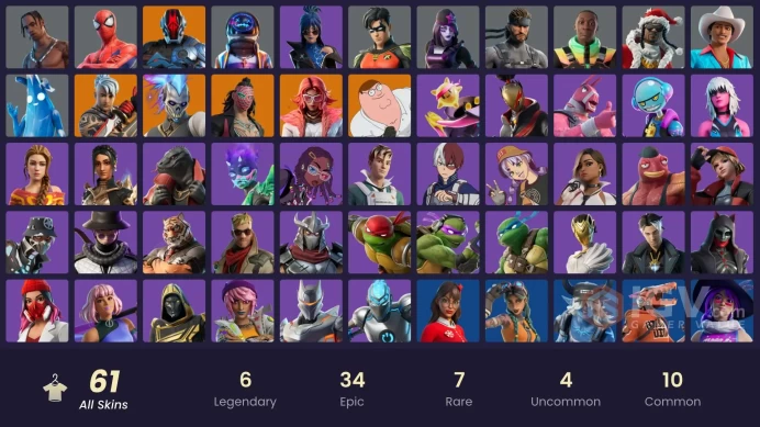 [PC/XBOX] 52 skins | Travis Scott | Astro Jack | Dark Skully | Ronin | Renzo the Destroyer | Kado Thorne | Valeria | Peter Griffin | 50 VB