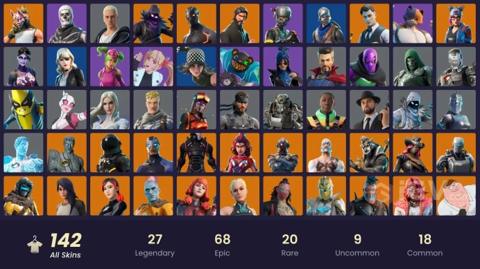 [PC] 141 skins | The Reaper | Blue Squire | Royale Knight | Elite Agent | Take The L | Omega (stage 5) | Gold Midas | Katalina | 0 VB