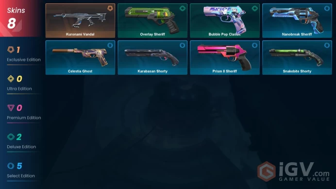 EU | 8 Skins | Kuronami Vandal | Prism II Sheriff | FULL ACCESS
