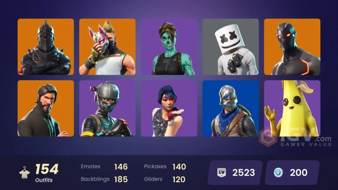 [PC] 154 skins | Black Knight | Sparkle Specialist | The Reaper | Blue Squire | Royale Knight | OG STW | Elite Agent | Blue Team Leader | 100 VB