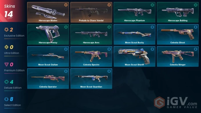LATAM | 14 Skins | Prelude to Chaos Vandal | 1 Knife | FULL ACCESS