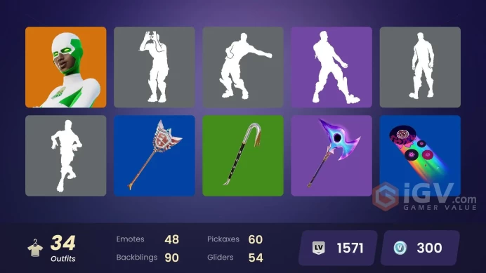  [PC/PSN/XBOX/NINTENDO]  34 skins | Xander | Explorer Emilie | Katalina | Backlash | Clone Trooper | Tectonic Komplex | 300 VB    ZAK602  