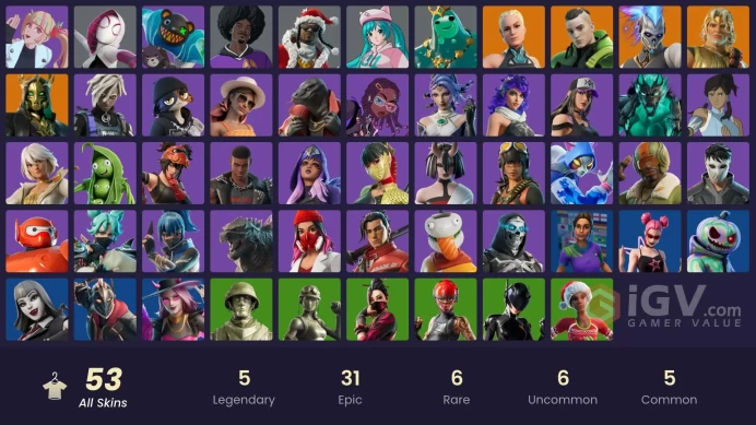 [PC/PSN/NINTENDO] 53 skins | Surf Witch | Ice Breaker | Paradigm (Aurelian) | Immortal Zeus | Immortal Form | Twyn (Pastel Stryder) |   max079