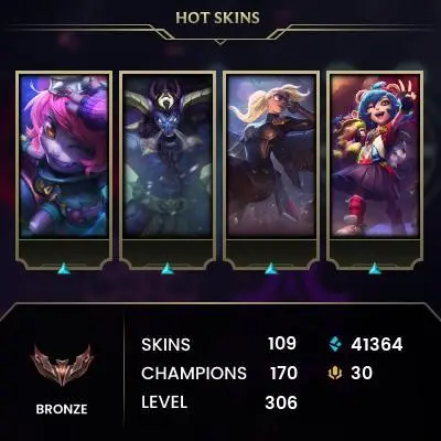 Great personal account since season one/ 3 ultimate skins 109 skins/ full access