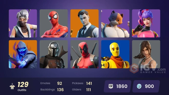 [PC/PSN/XBOX] 129 skins | Gold Brutus | Gold Midas | Ronin (Cape) | The Ageless Champion | Ascension Nezumi | 800 VB J0404