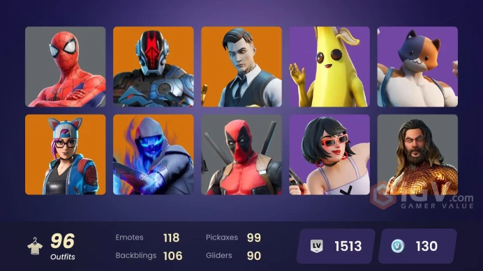 [PC/NINTENDO] 96 skins | OG STW | Aura | Peely | Deadpool | Get Griddy | Gold Midas | Spike | Lynx (Stage 4 - No Ponytail)  130 VB jon58