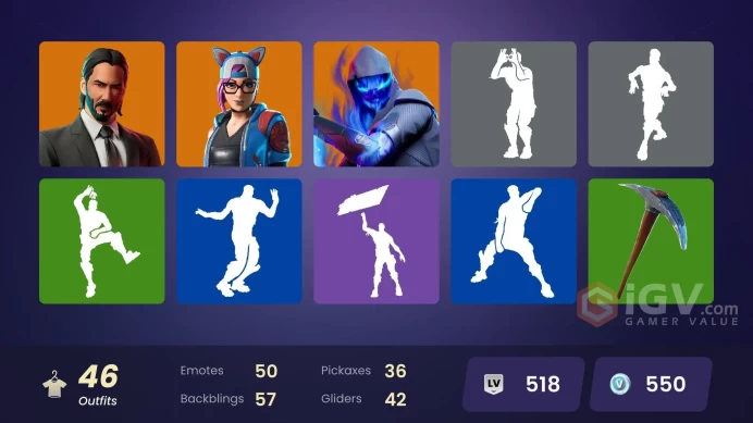 [PC/PSN] 46 skins | John Wick | Gear Specialist Maya | Fusion | Zenith | Sentinel | Lynx | Rox | Frostbite | Hybrid | Blackheart | 